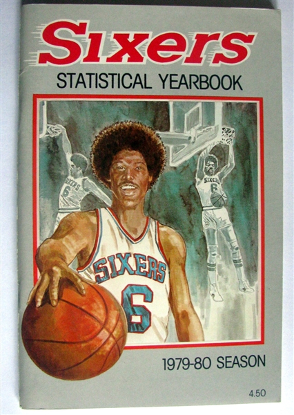 1979-80 PHILADELPHIA SEVENTY-SIXERS YEARBOOK- DR. J COVER