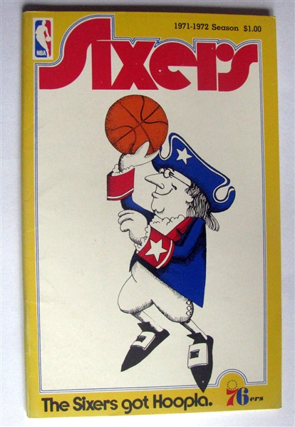 1971-72 PHILADELPHIA SEVENTY-SIXERS YEARBOOK