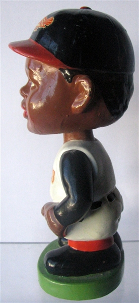 60's BALTIMORE ORIOLES BLACK FACE BOBBING HEAD - SERIOUS FACE VERSION