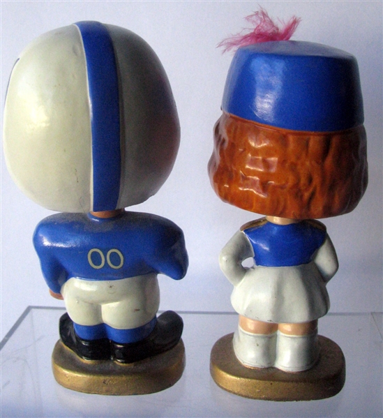 60's BALTIMORE COLTS KISSING PAIR BOBBING HEADS