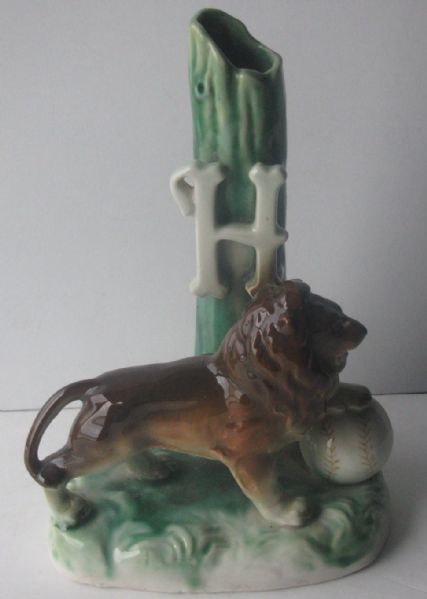 50's HAVANA LEONES CUBAN BASEBALL MASCOT VASE