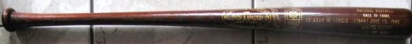 1944 BASEBALL HOF BAT w/ KENESHAW M. LANDIS