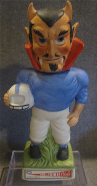 VINTAGE DUKE BLUE DEVILS MASCOT COLOGNE DECANTER