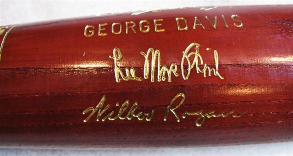 1998 BASEBALL HOF BAT w/ SUTTON - MACPHAIL - DOBY - ROGAN & DAVIS