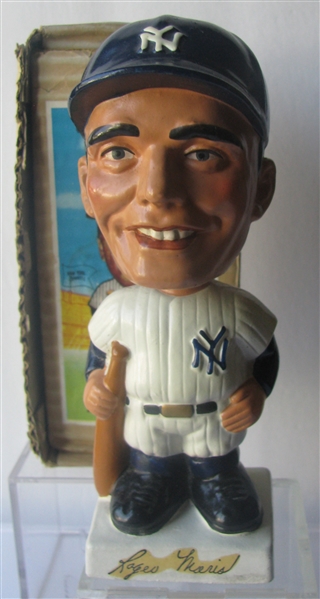 60's ROGER MARIS BOBBING HEAD w/PICTURE BOX