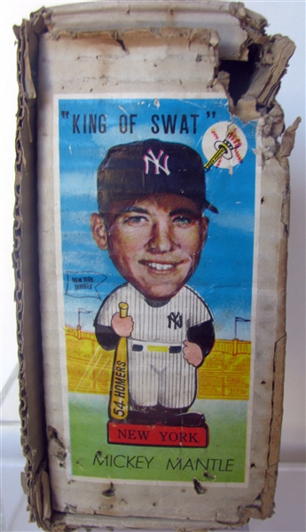 60's MICKEY MANTLE BOBBING HEAD w/PICTURE BOX