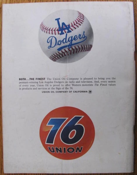 1965 WORLD SERIES GAME PROGRAM LOS ANGELES DODGERS VS. MINNESOTA TWINS