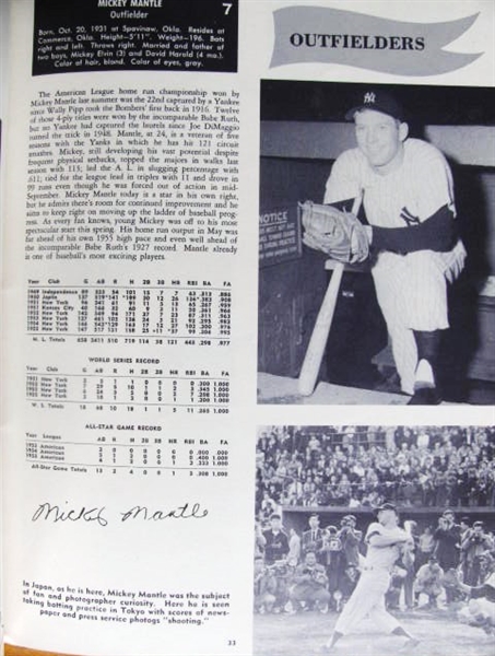 1956 NEW YORK YANKEES YEARBOOK - REVISED EDITION