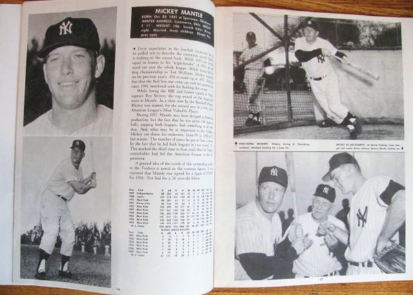 1958 NEW YORK YANKEES YEARBOOK - JAY ISSUE
