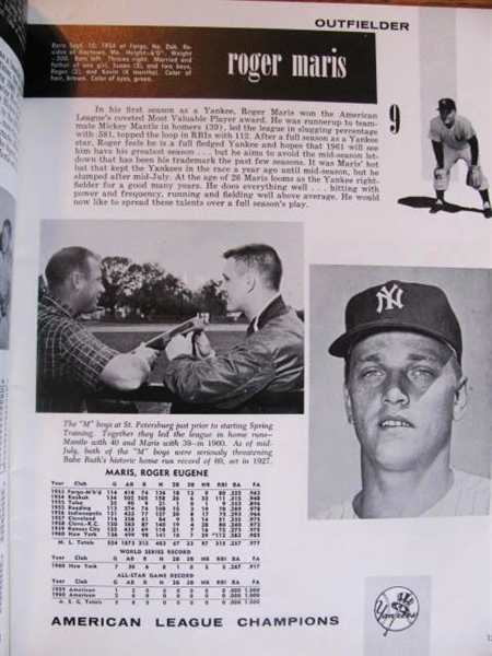 1961 NEW YORK YANKEES YEARBOOK