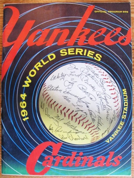 1964 WORLD SERIES PROGRAM YANKEES vs CARDINALS