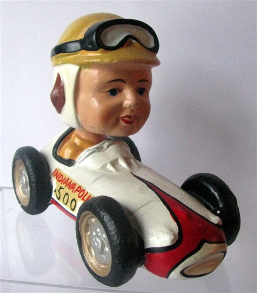 60's INDIANAPOLIS 500 RACE CAR & DRIVER BOBBING HEAD