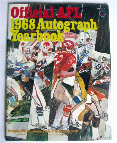 1968 AFL AUTOGRAPH YEARBOOK