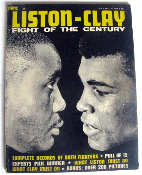 1964 LISTON - CLAY FIGHT OF THE CENTURY MAGAZINE