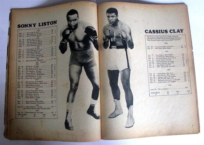 1964 LISTON - CLAY FIGHT OF THE CENTURY MAGAZINE