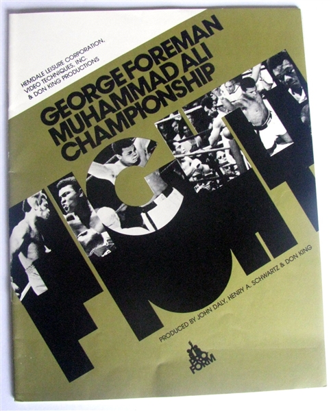 1974 ALI / FOREMAN CHAMPIONSHIP FIGHT PROGRAM