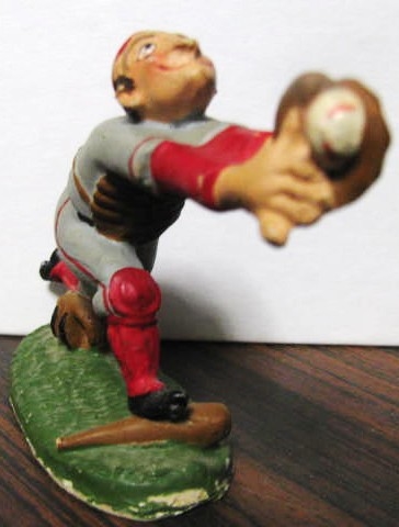 VINTAGE 50's ITALIAN BASEBALL FIGURE- THE CATCHER