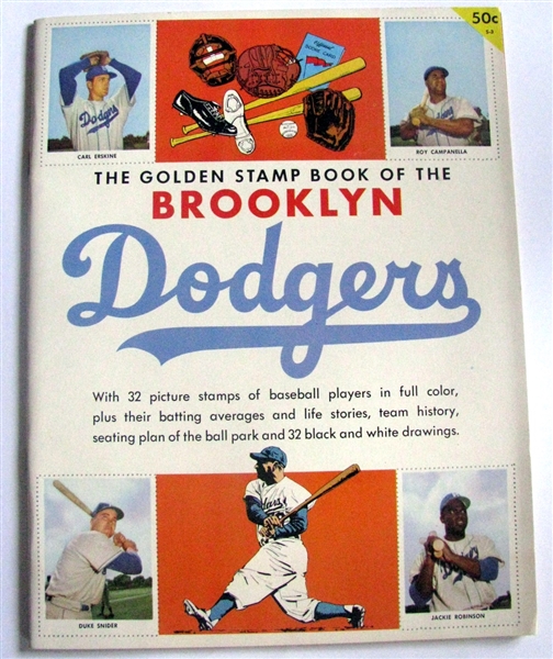 1955 BROOKLYN DODGERS STAMP BOOK