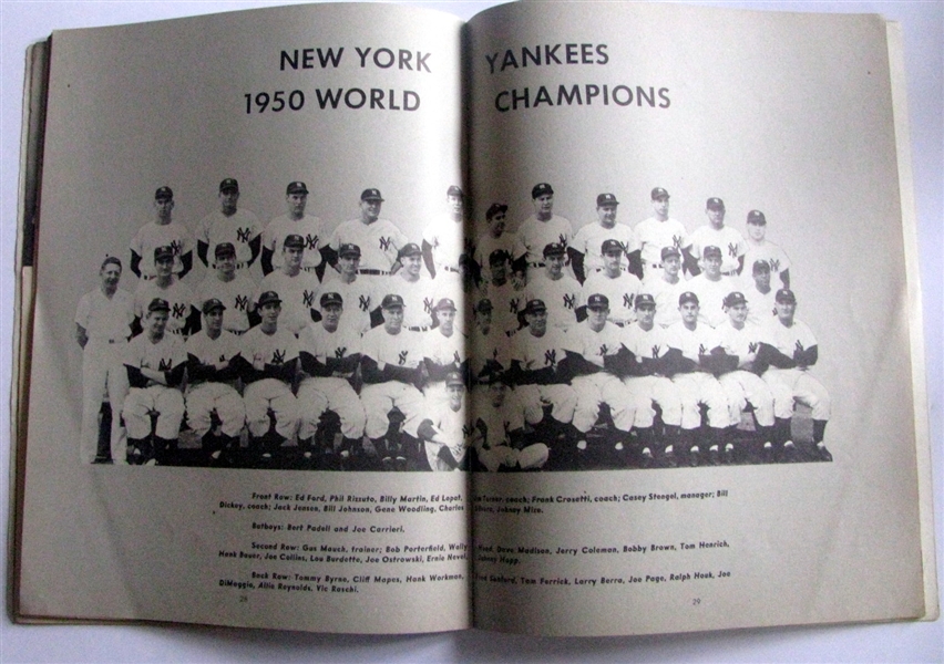 1951 NEW YORK YANKEES YEARBOOK / SKETCH BOOK 
