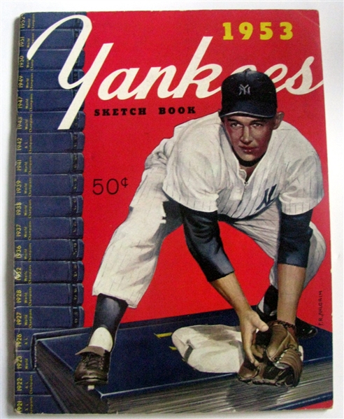 1953 NEW YORK YANKEES YEARBOOK / SKETCH BOOK