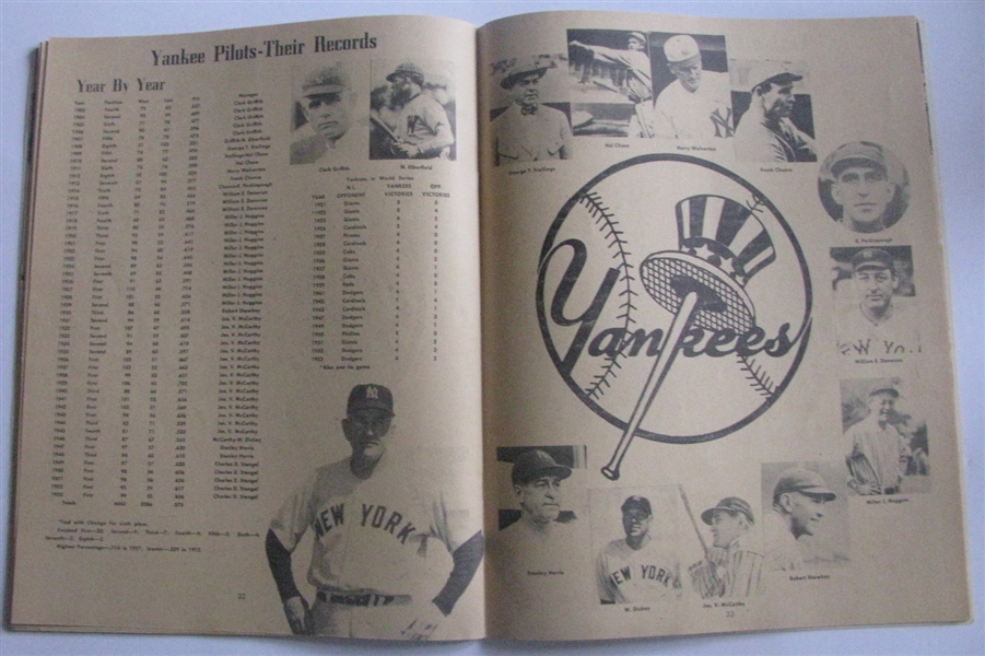 1954 NEW YORK YANKEES YEARBOOK