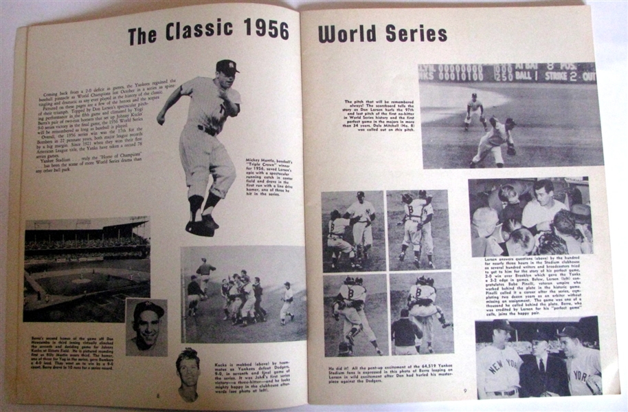 1957 NEW YORK YANKEES YEARBOOK - JAY ISSUE