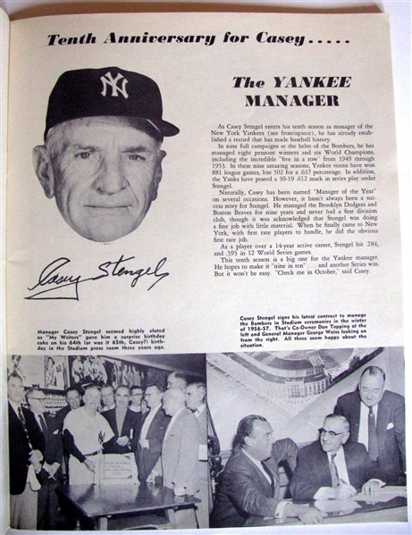 1958 NEW YORK YANKEES YEARBOOK 