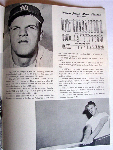 1960 NEW YORK YANKEES YEARBOOK- JAY ISSUE