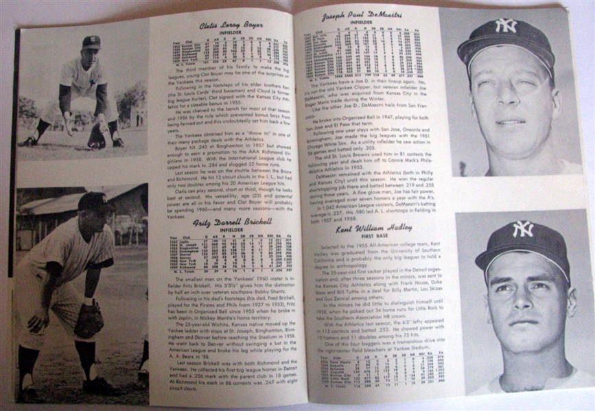 1960 NEW YORK YANKEES YEARBOOK- JAY ISSUE
