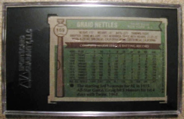 GRAIG NETTLES SIGNED 1976 TOPPS BASEBALL CARD - SGC SLABBED & AUTHENTICATED