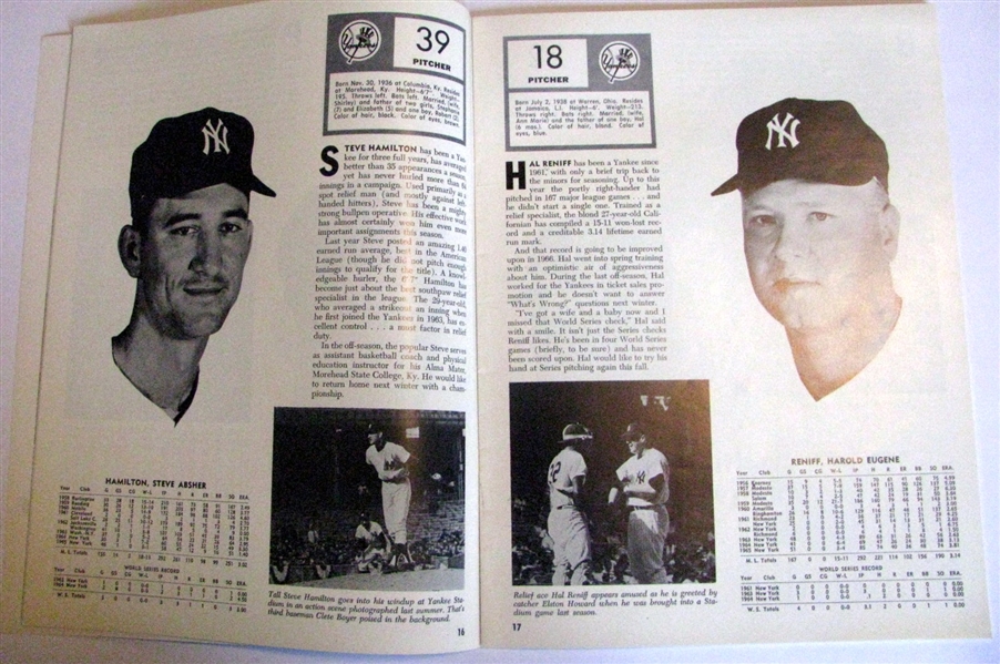 1966 NEW YORK YANKEES YEARBOOK