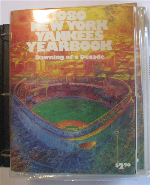1980 - 1989 NEW YORK YANKEES YEARBOOKS - 14 w/REVISED ISSUES