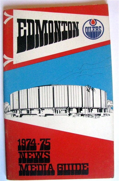 1974/75 WHA EDMONTON OILERS MEDIA GUIDE