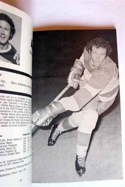 1974/75 WHA EDMONTON OILERS MEDIA GUIDE