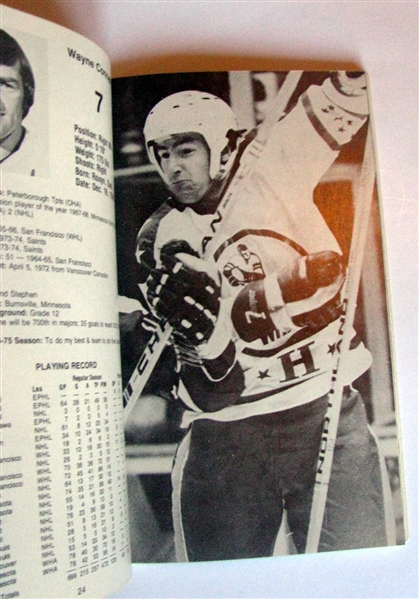 1974/75 WHA MINNESOTA FIGHTING SAINTS YEARBOOK