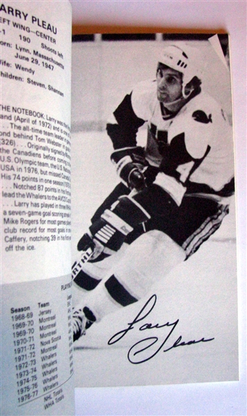 1977/78 WHA NEW ENGLAND WHALERS YEARBOOK