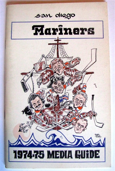 1974/75 WHA SAN DIEGO MARINERS MEDIA GUIDE