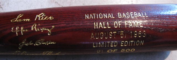 1963 BASEBALL HOF BAT w/ CLARKSON - FLICK - RICE & RIXEY