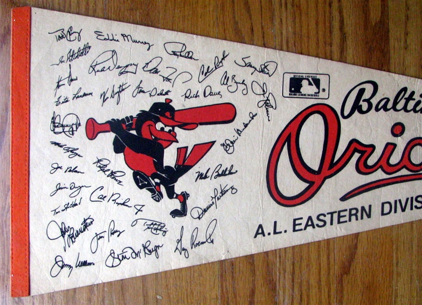 1983 BALTIMORE ORIOLES A.L. EAST CHAMPIONS PENNANT w/PLAYER NAMES