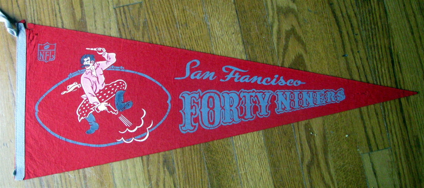 VINTAGE 60's SAN FRANCISCO FORTY-NINERS PENNANT