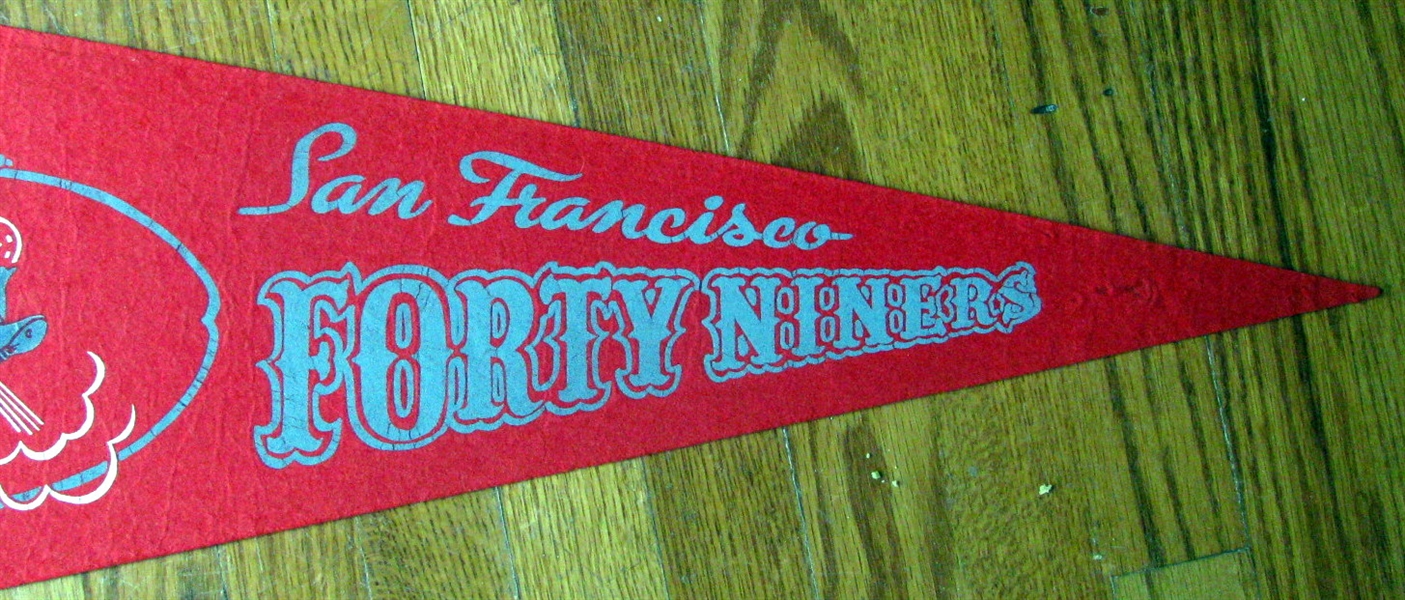 VINTAGE 60's SAN FRANCISCO FORTY-NINERS PENNANT
