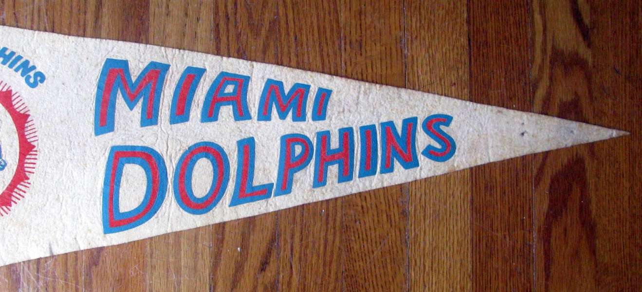 VINTAGE 60's AFL MIAMI DOLPHINS PENNANT