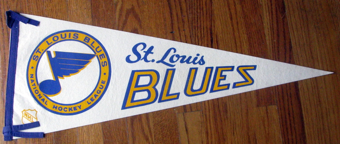 VINTAGE 60's ST. LOUIS BLUES PENNANT