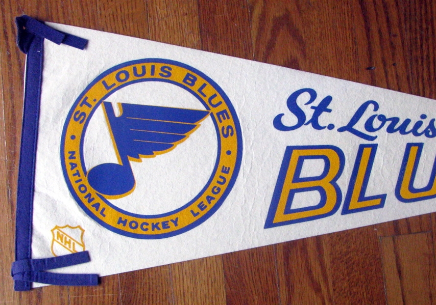 VINTAGE 60's ST. LOUIS BLUES PENNANT