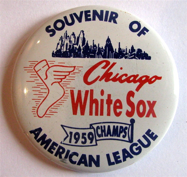 VINTAGE 1959 CHICAGO WHITE SOX AMERICAN LEAGUE CHAMPS PIN