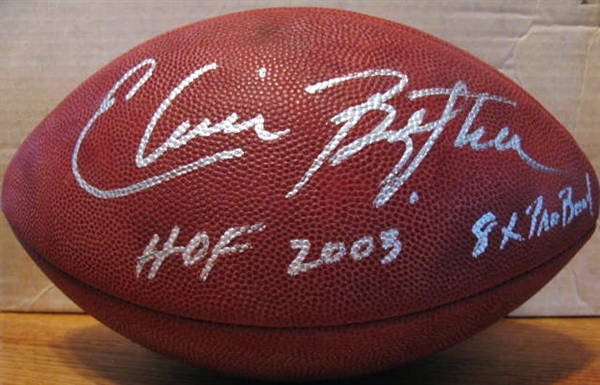 ELVIN BETHEA HOF 2003 8X PRO BOWL SIGNED FOOTBALL w/ TRISTAR AUTHENTICATION