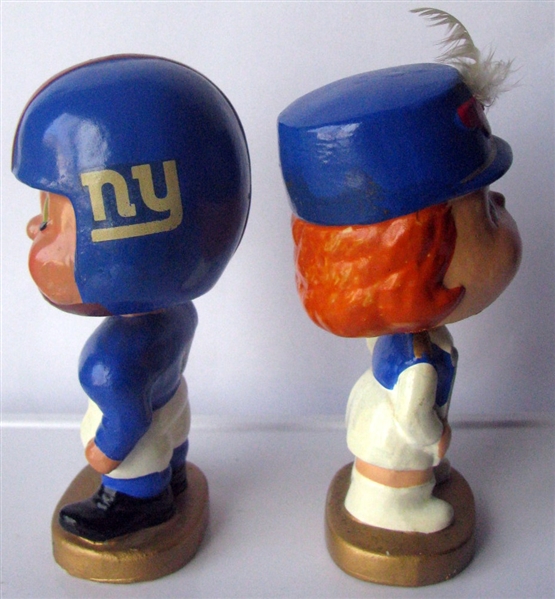 60's NEW YORK GIANTS KISSING PAIR BOBBING HEADS