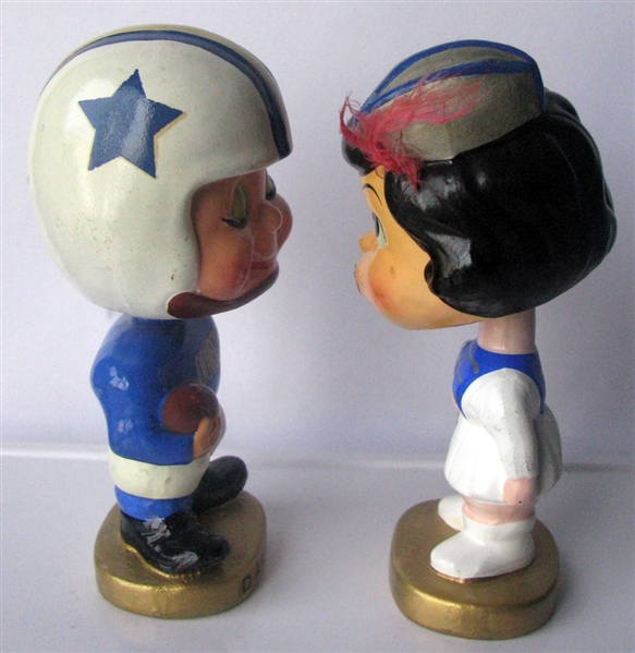 60's DALLAS COWBOYS KISSING PAIR BOBBING HEADS