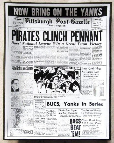 VINTAGE PITTSBURGH PIRATES CLINCH 1960 NL PENNANT - LARGE BASEBALL ASHTRAY