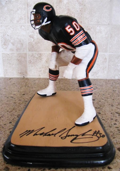 MIKE SINGLETARY #50 SIGNED CHICAGO BEARS STATUE w/SGC COA